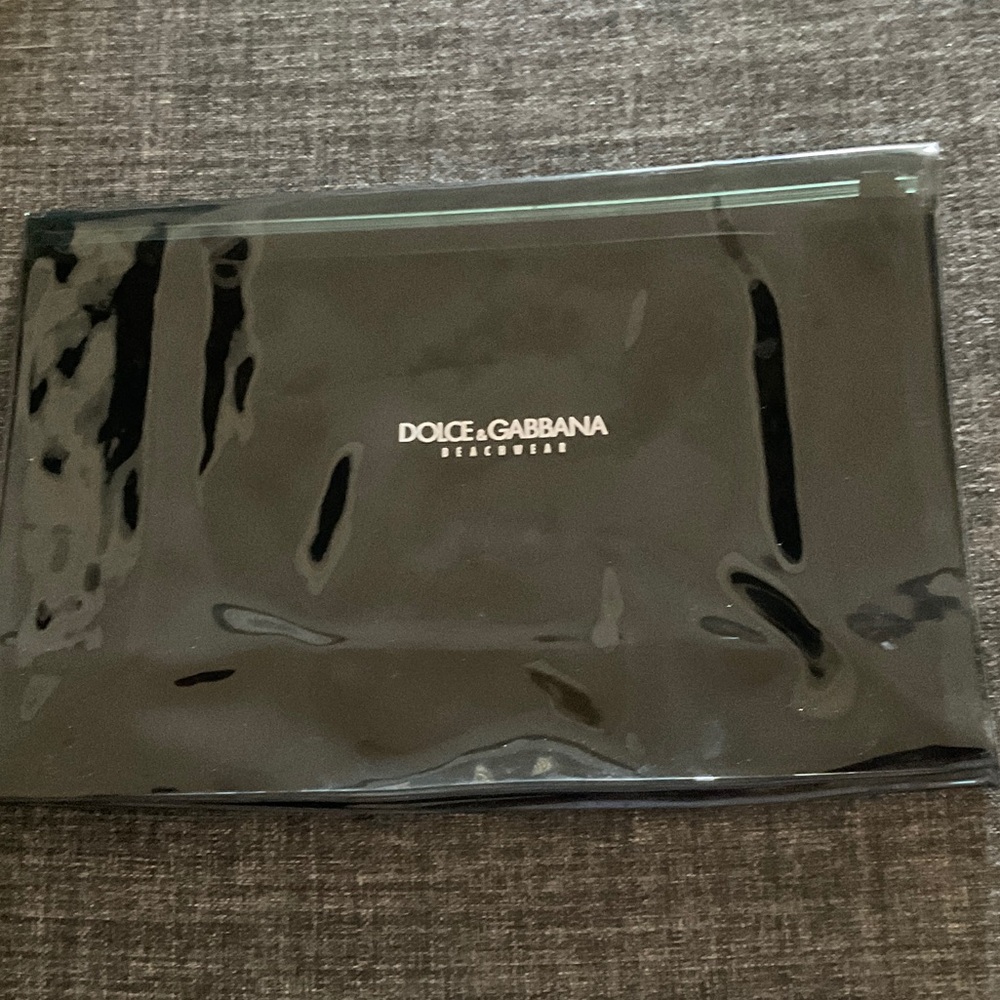 Dolce & Gabbana Black plastic Beachwear Pouch with zip